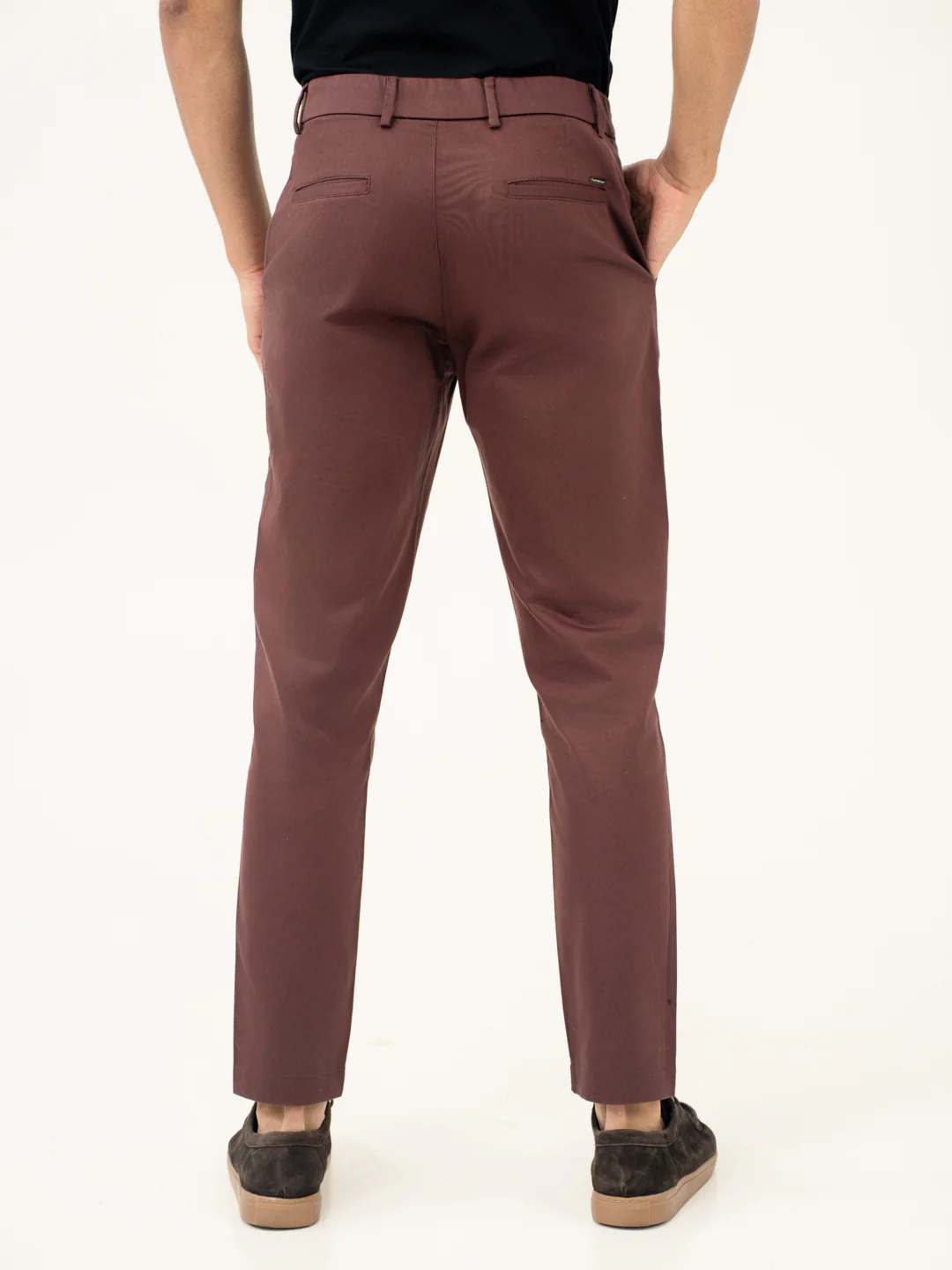Nodrip Brown Slim Fit Stretch Chinos - Image 7