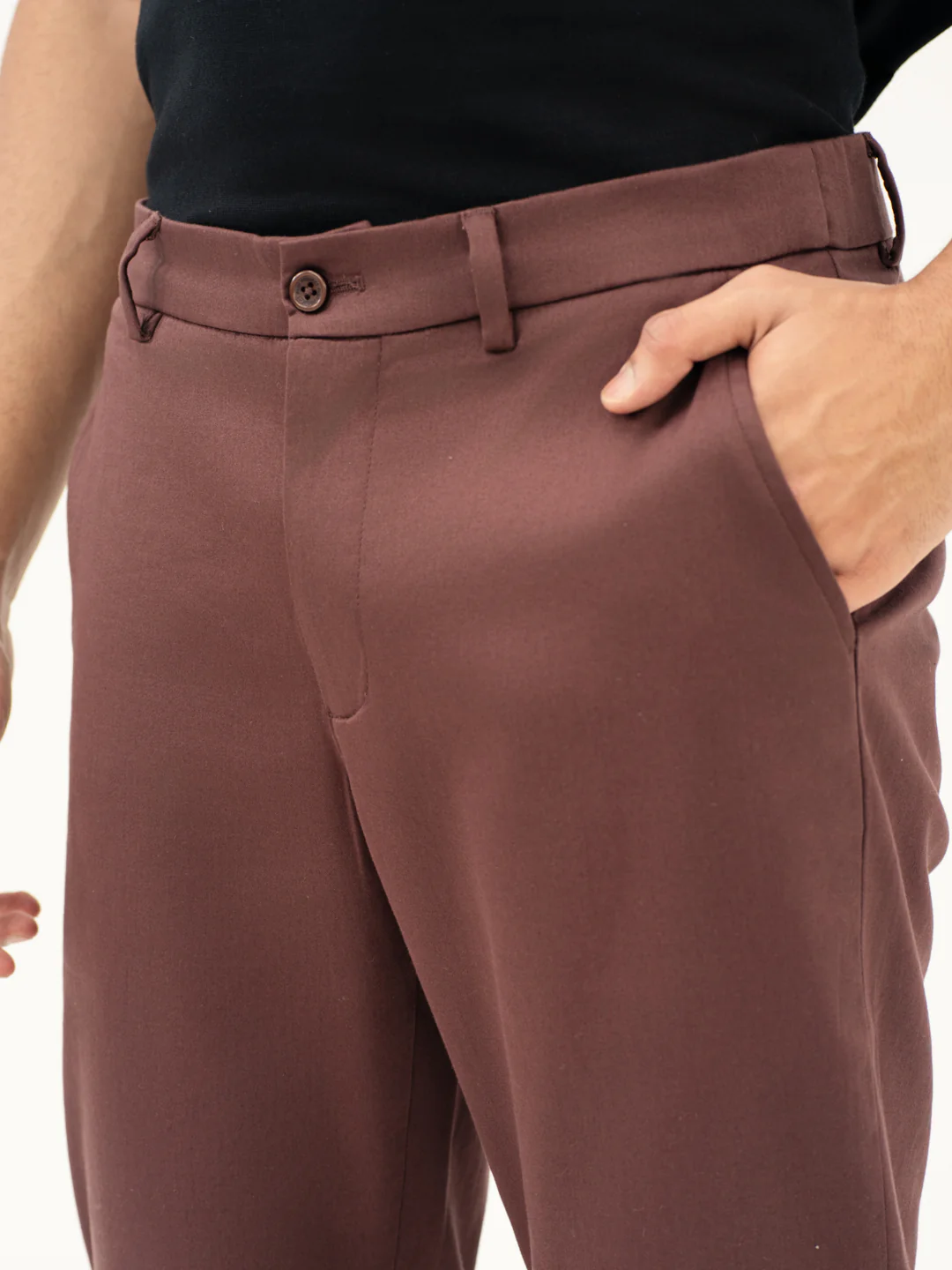 Nodrip Brown Slim Fit Stretch Chinos - Image 8
