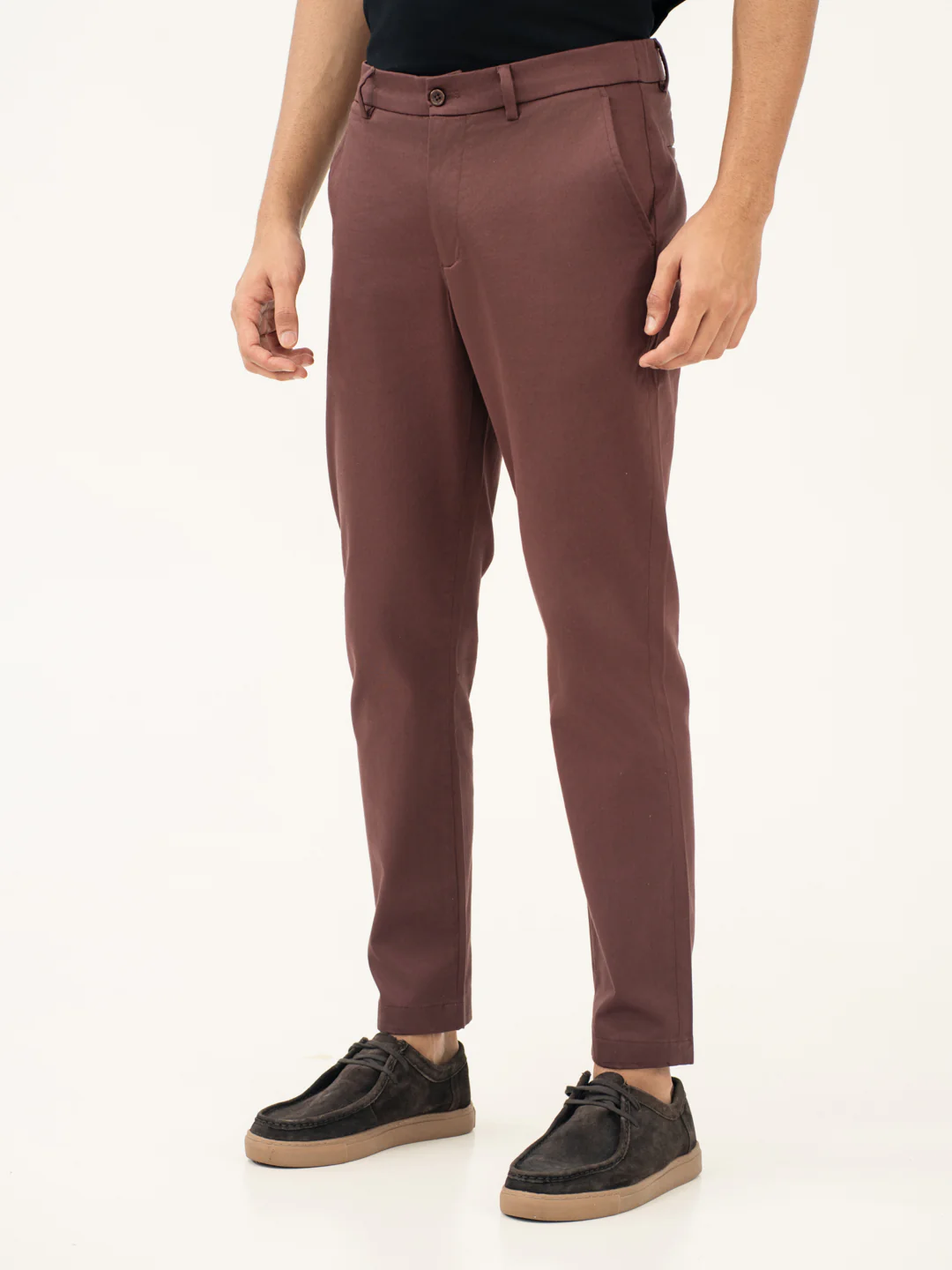 Nodrip Brown Slim Fit Stretch Chinos - Image 9