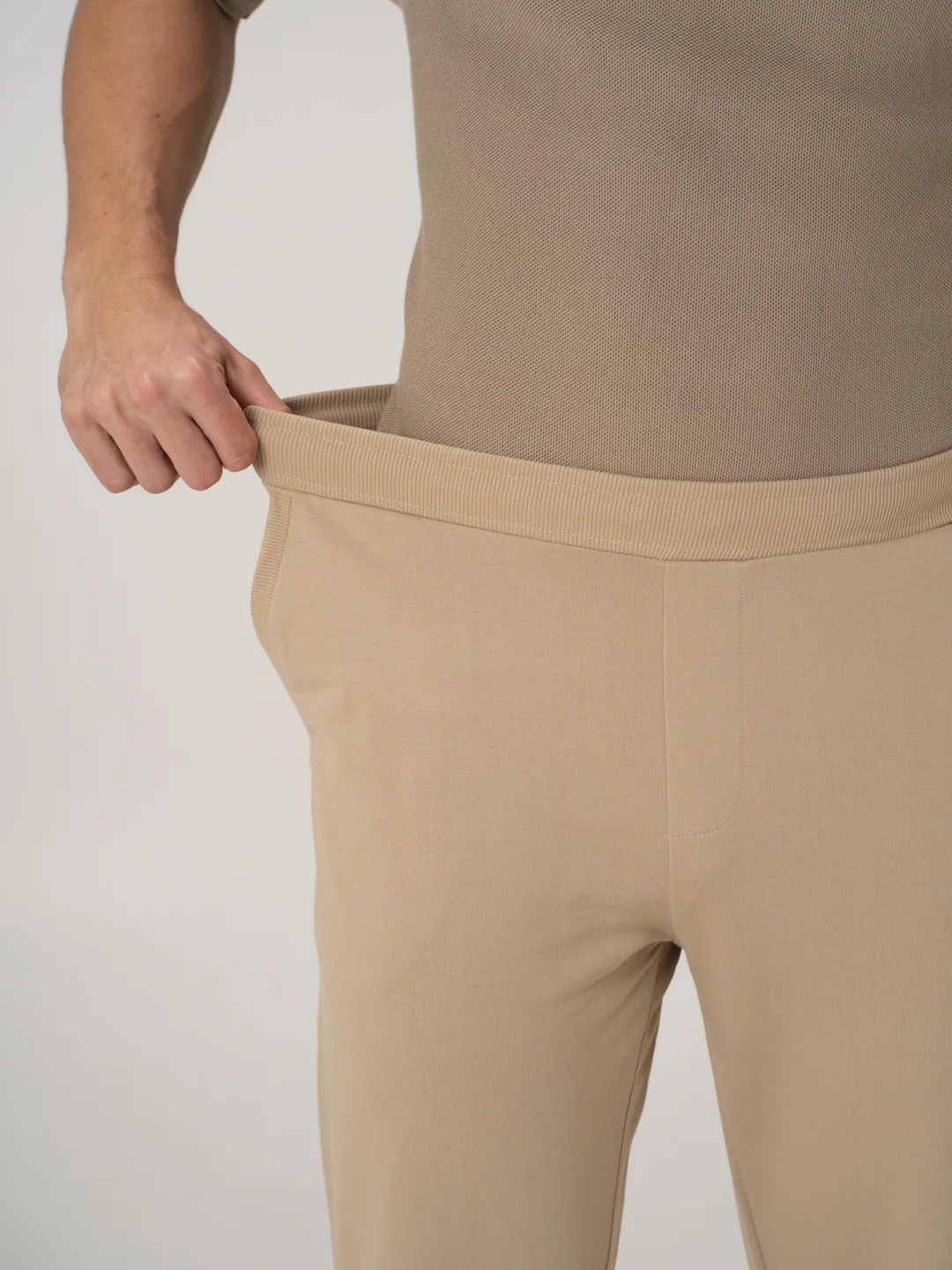 Nomad Beige Cotton Sweatpants - Image 3