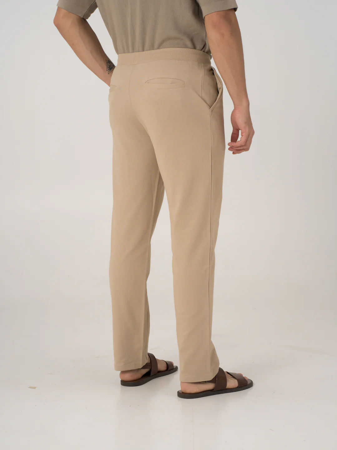 Nomad Beige Cotton Sweatpants - Image 5