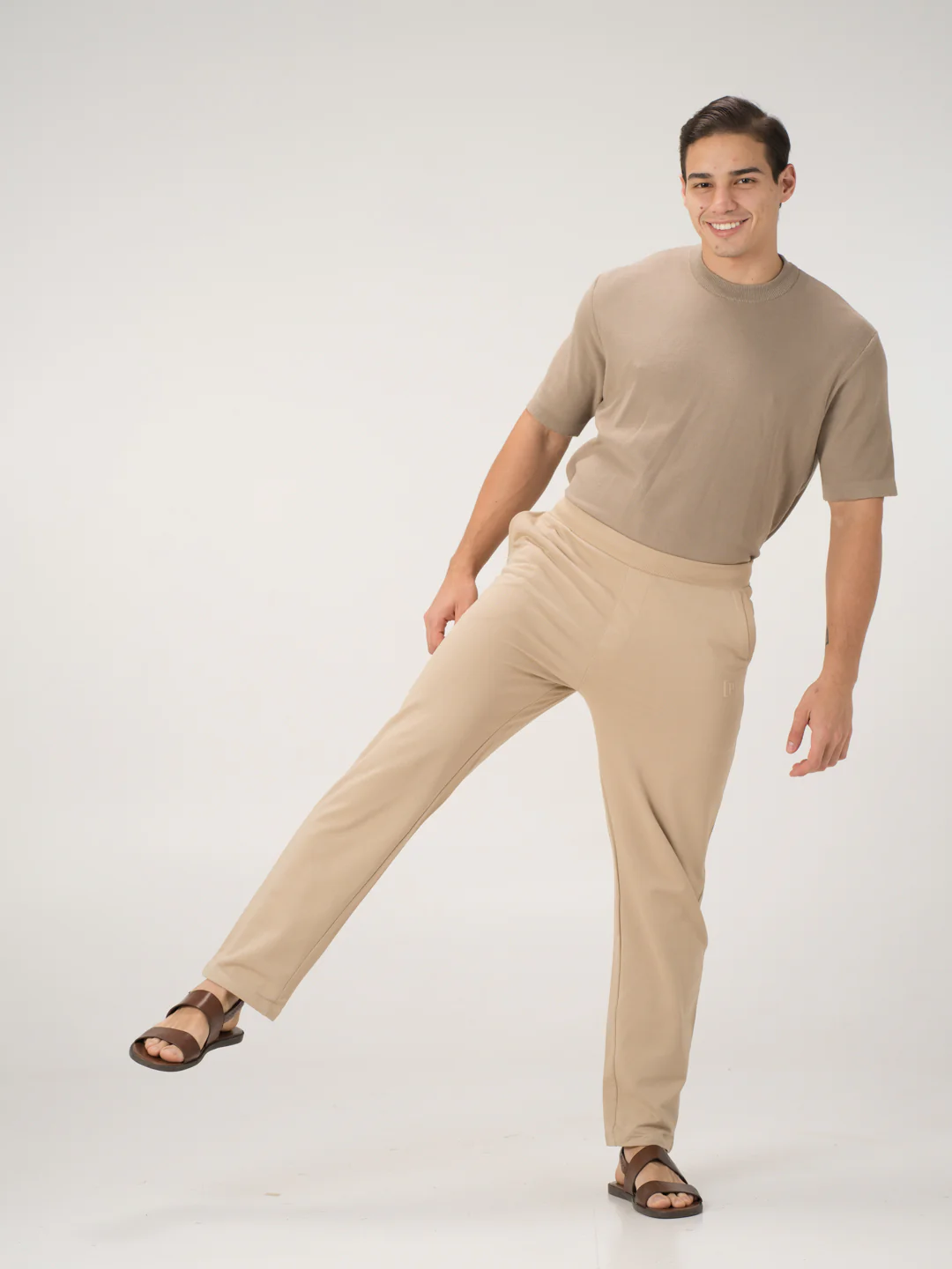 Nomad Beige Cotton Sweatpants - Image 8