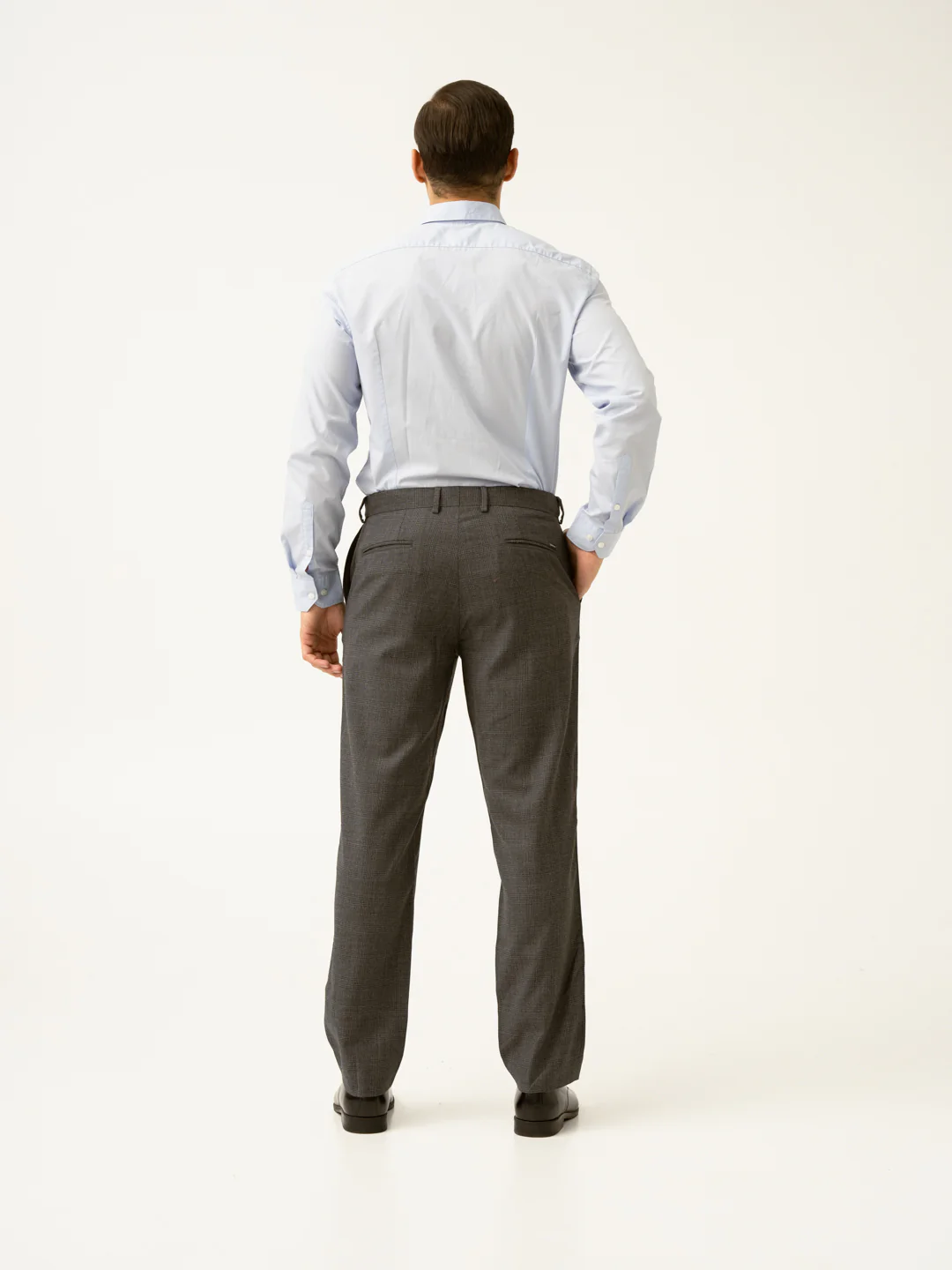 Nostalgia Grey Checks Merino Wool Pants - Image 5