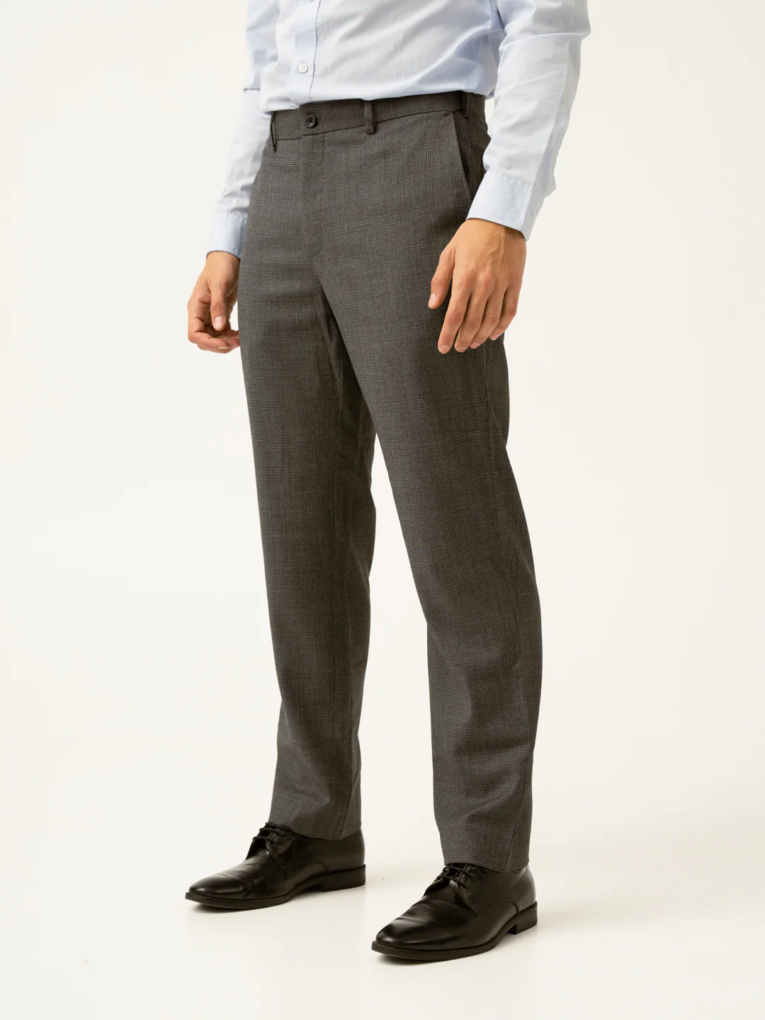 Nostalgia Grey Checks Merino Wool Pants - Image 8