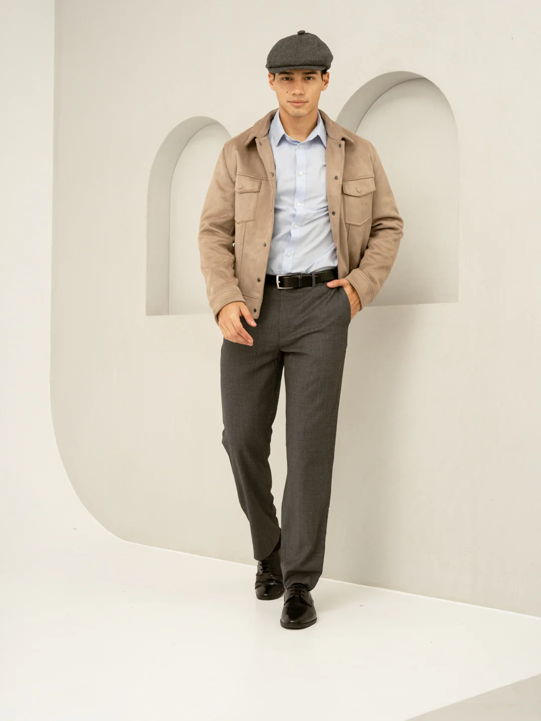 Nostalgia Grey Checks Merino Wool Pants - Image 9