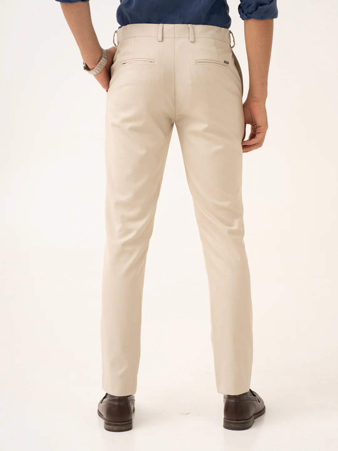 Nova Cream Twill Stretch Formal Pants - Image 6