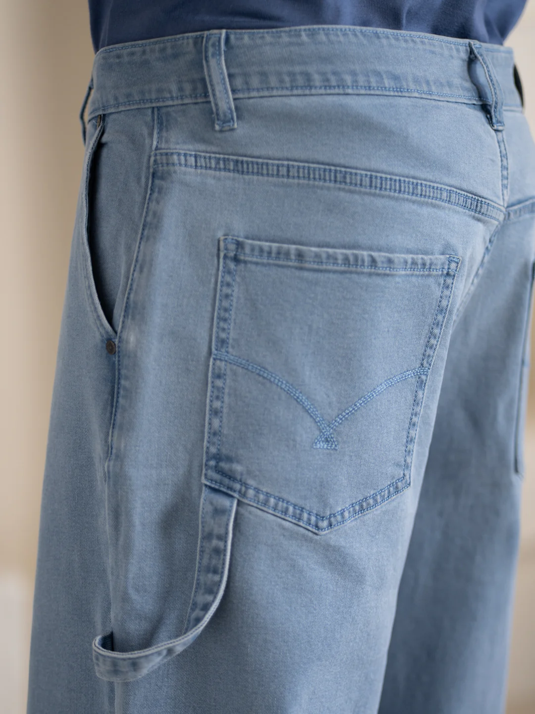 Oasis Blue Baggy Fit Jeans - Image 4