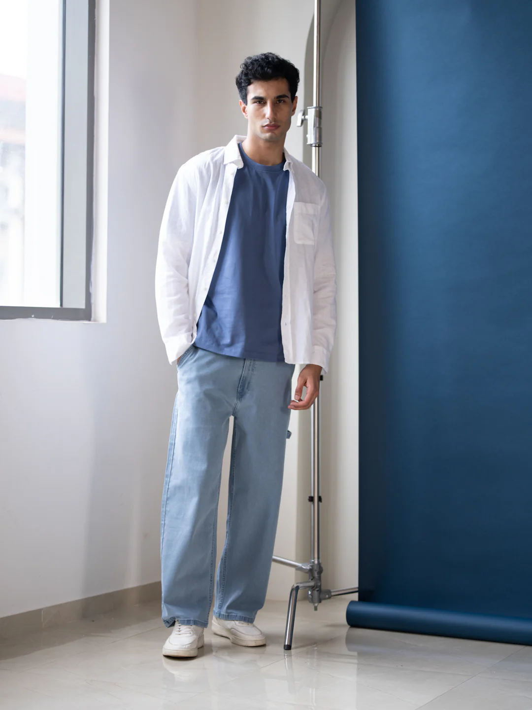 Oasis Blue Baggy Fit Jeans - Image 6