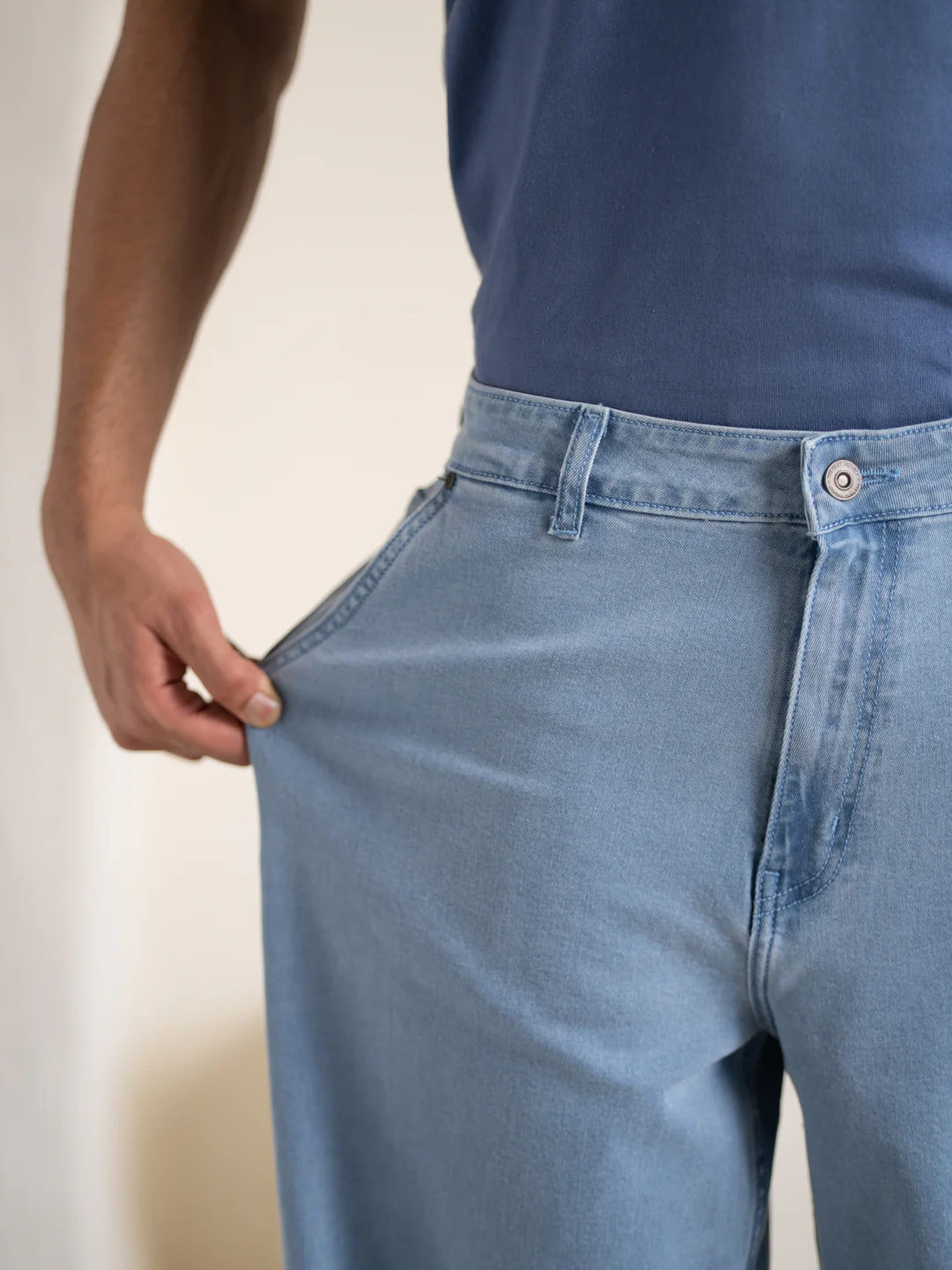 Oasis Blue Baggy Fit Jeans - Image 7