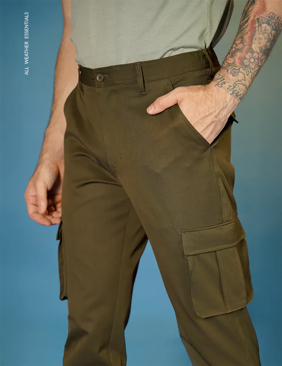 Olive All Weather Stretch Cargo Pants - Image 6