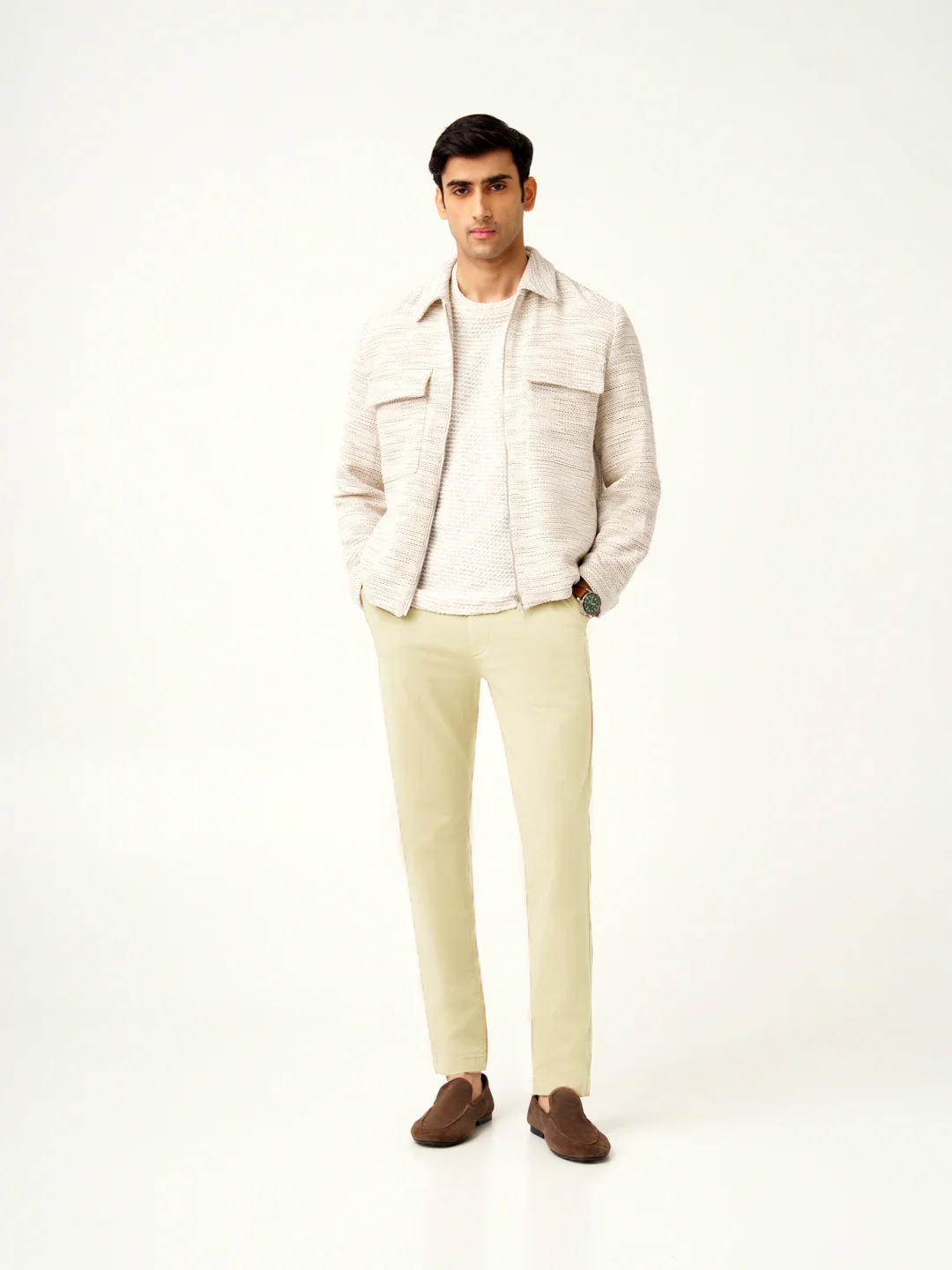 Opal Ecru Stretch Chinos - Image 2