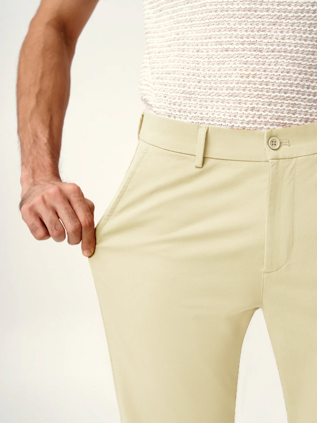 Opal Ecru Stretch Chinos - Image 3