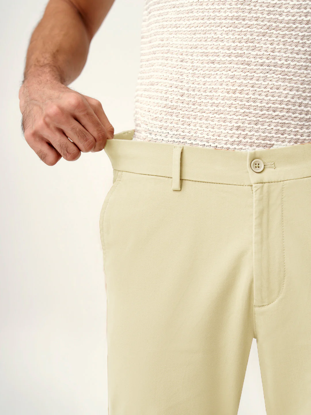 Opal Ecru Stretch Chinos - Image 4