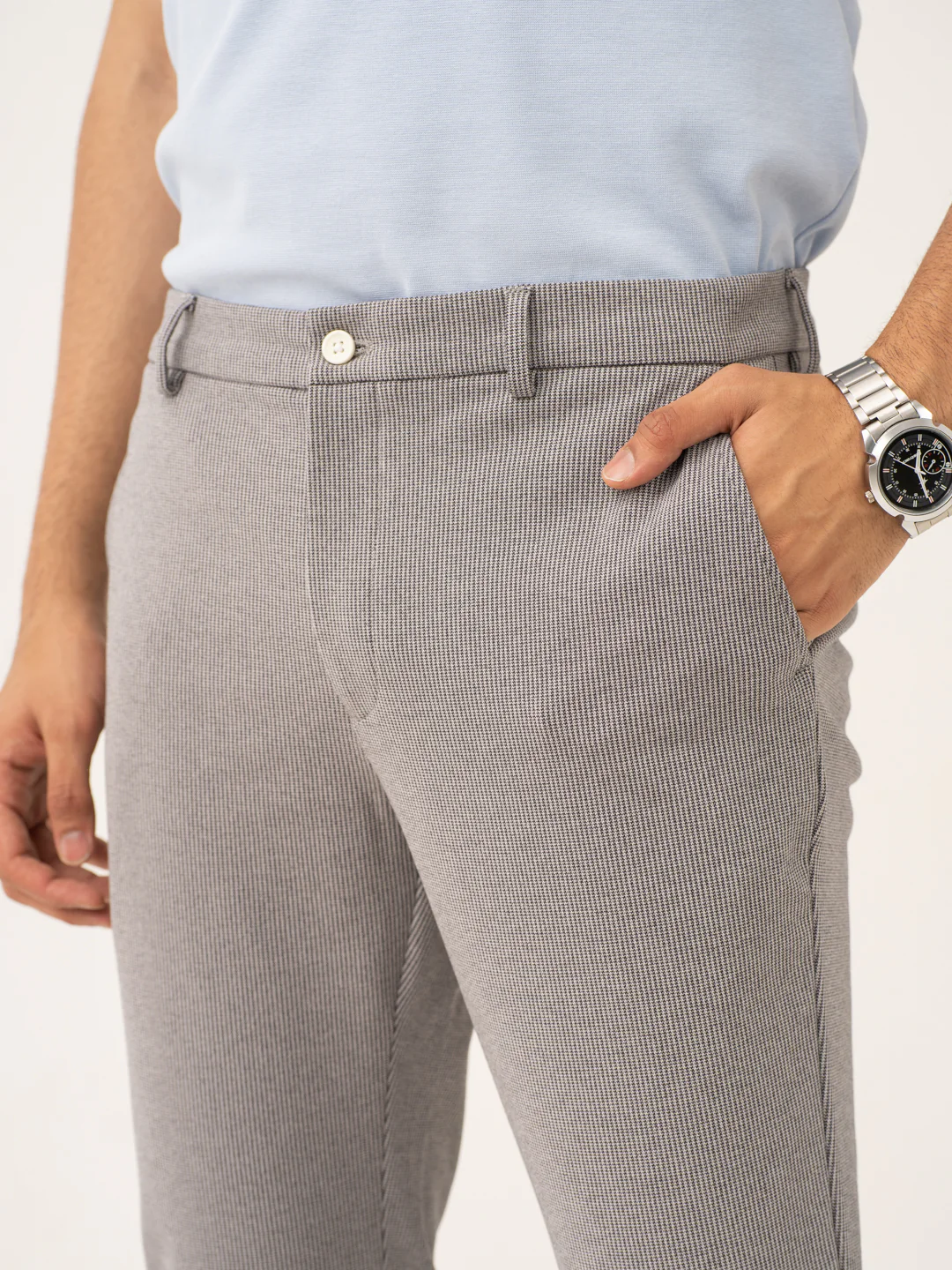 Orbit Black Houndstooth Power-Stretch Pants - Image 10