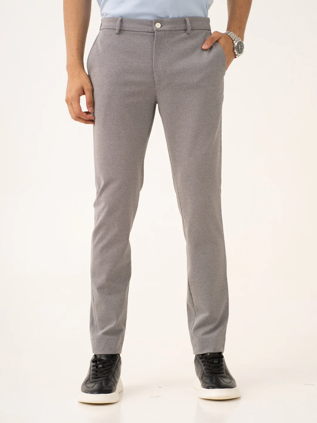Orbit Black Houndstooth Power-Stretch Pants - Image 5