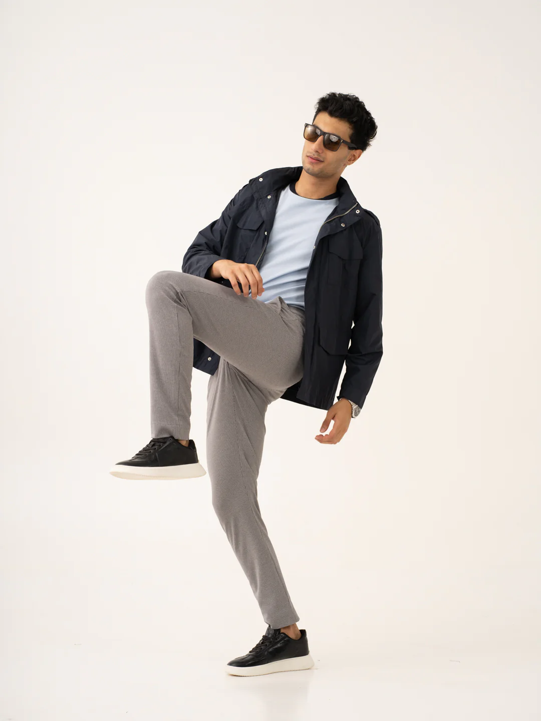 Orbit Black Houndstooth Power-Stretch Pants - Image 8