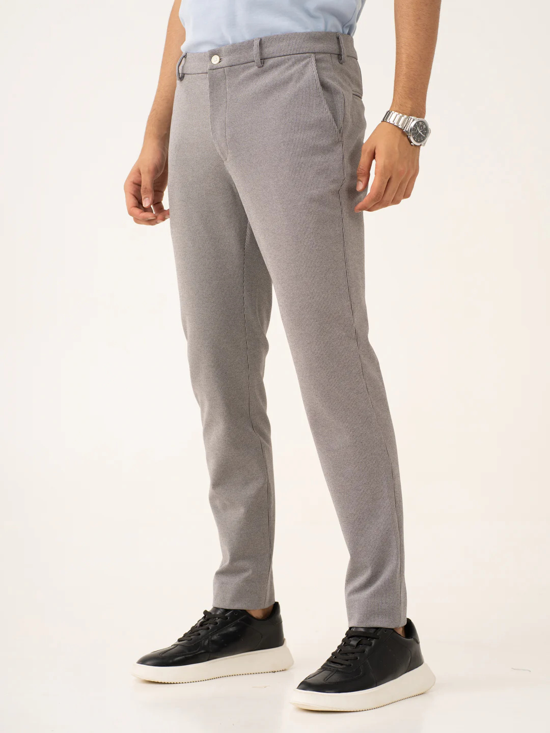 Orbit Black Houndstooth Power-Stretch Pants - Image 9