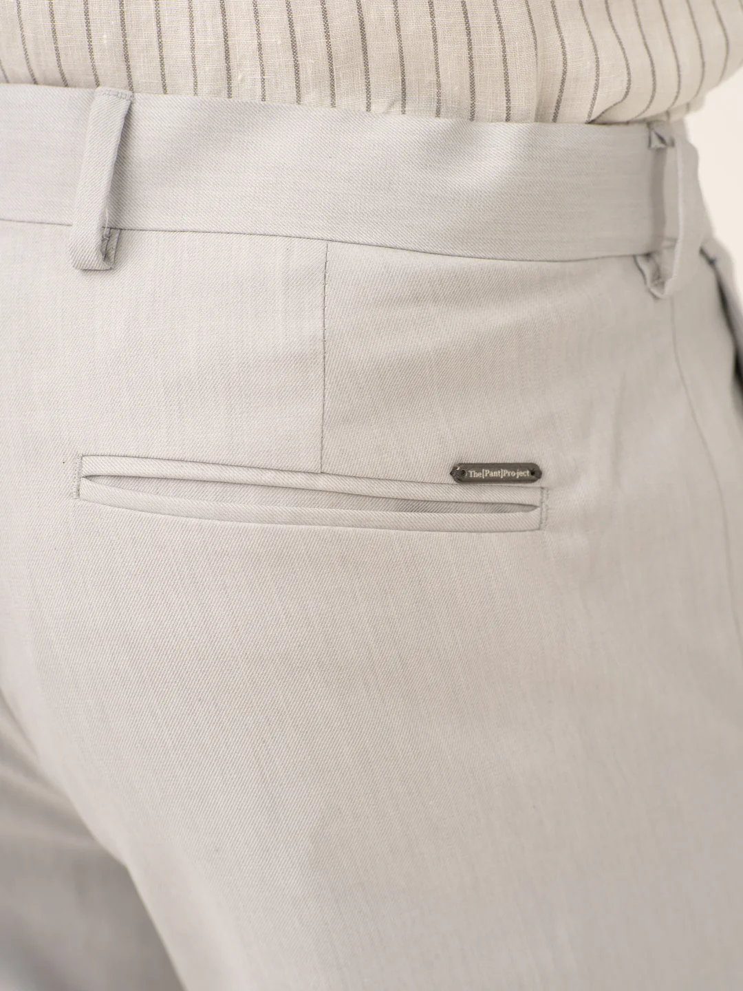 Orion Grey Twill Stretch Formal Pants - Image 12