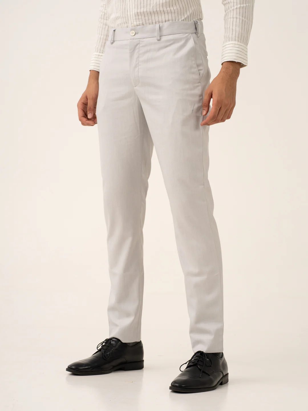 Orion Grey Twill Stretch Formal Pants - Image 6