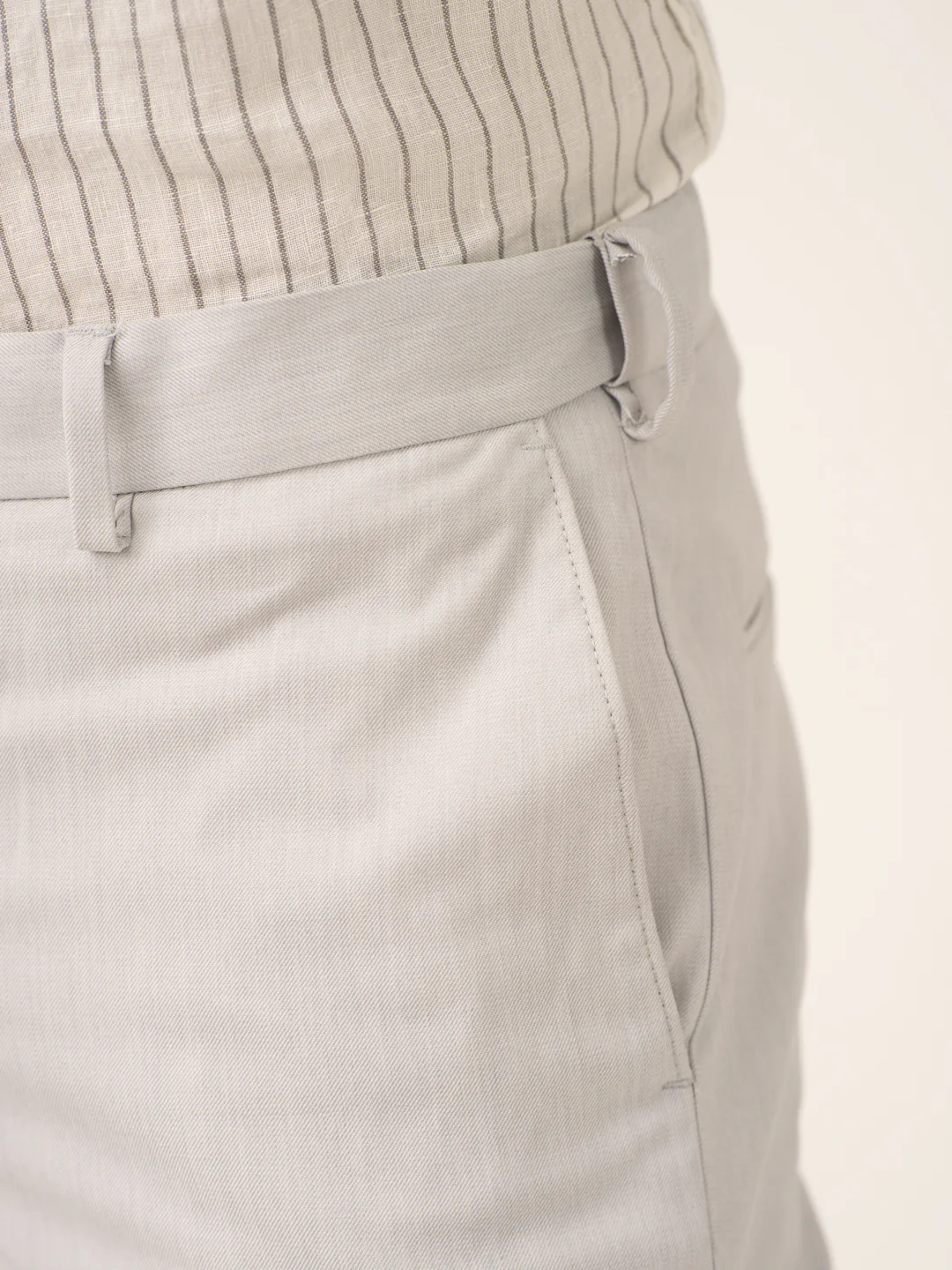 Orion Grey Twill Stretch Formal Pants - Image 9
