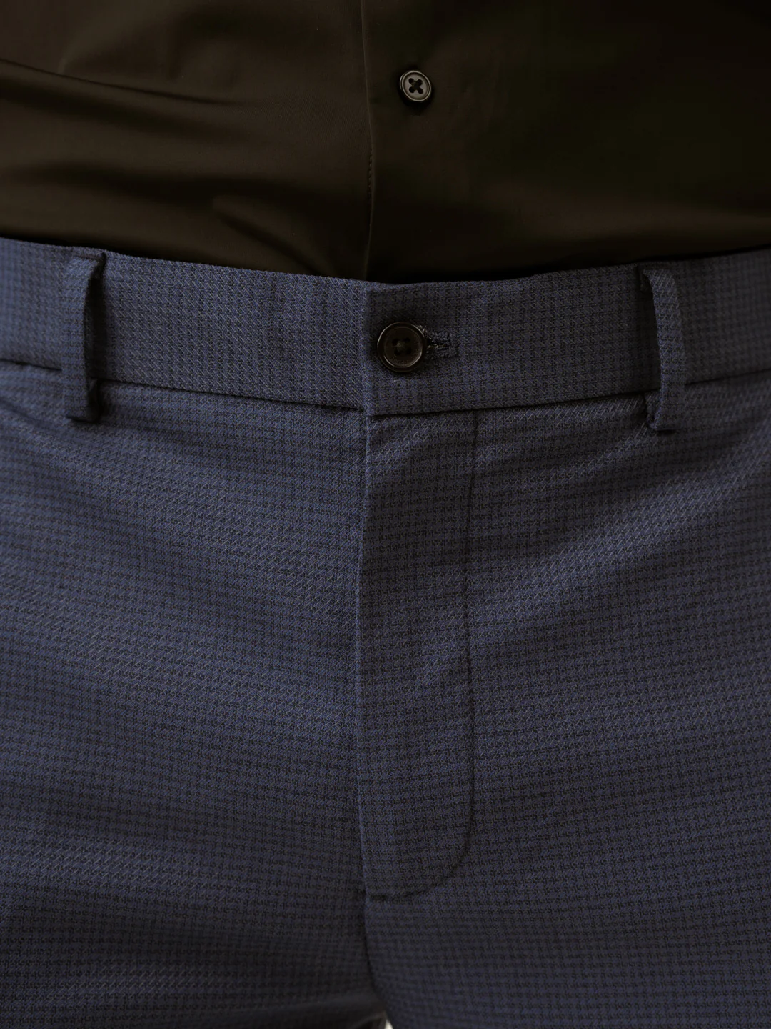 Osaka Navy Textured Formal Pants - Image 7