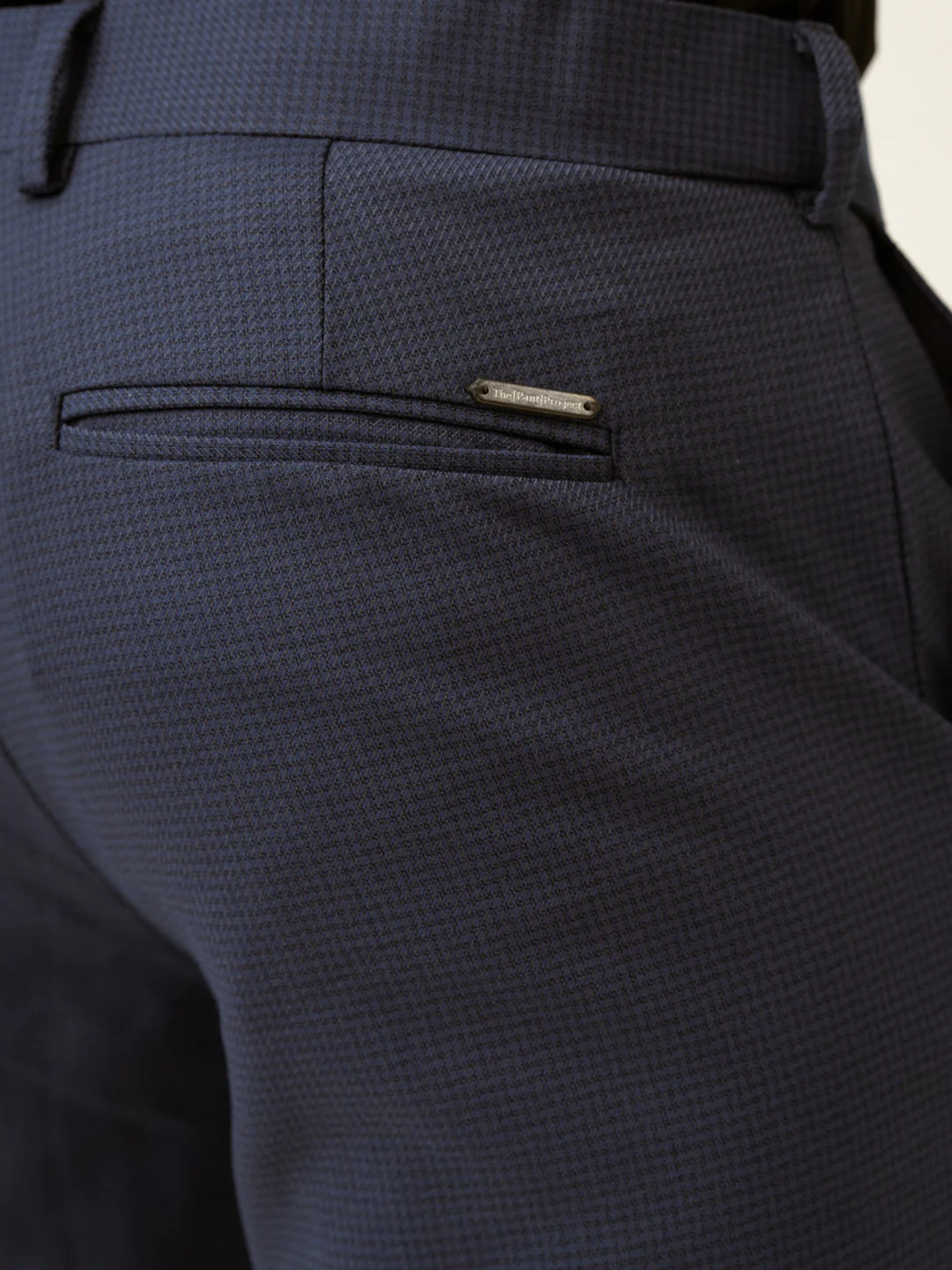Osaka Navy Textured Formal Pants - Image 8