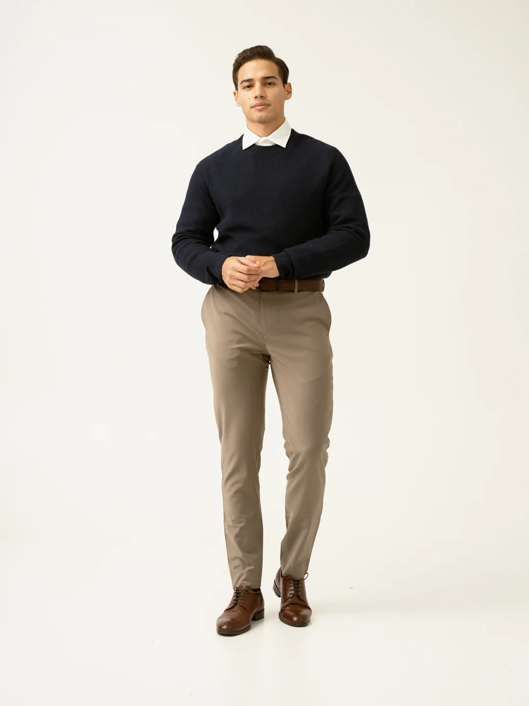Oslo Olive Luxury Merino Wool Pants - Image 2