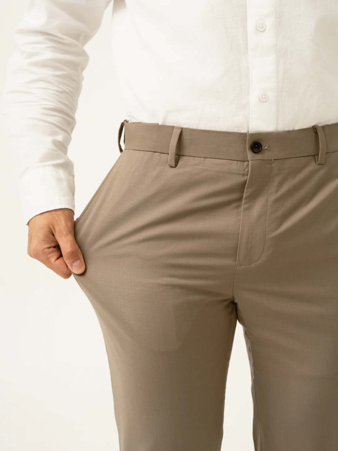 Oslo Olive Luxury Merino Wool Pants - Image 3