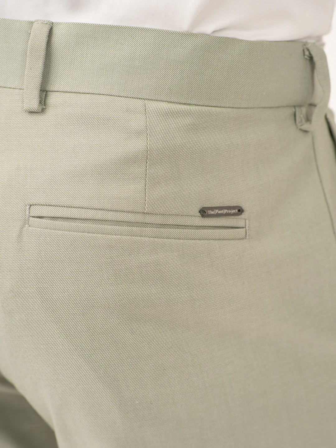 Ostrich Green Twill Stretch Formal Pants - Image 12