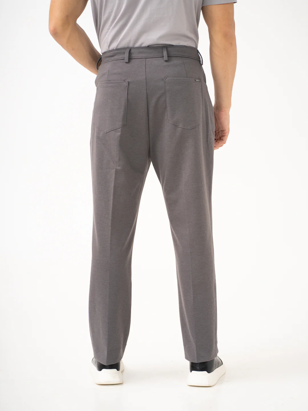 Pablo Grey Relaxed Fit Korean Pintuck Pants - Image 10