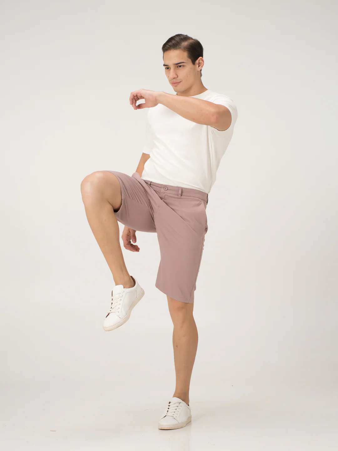 Pablo Pink Stretch Chino Shorts - Image 3