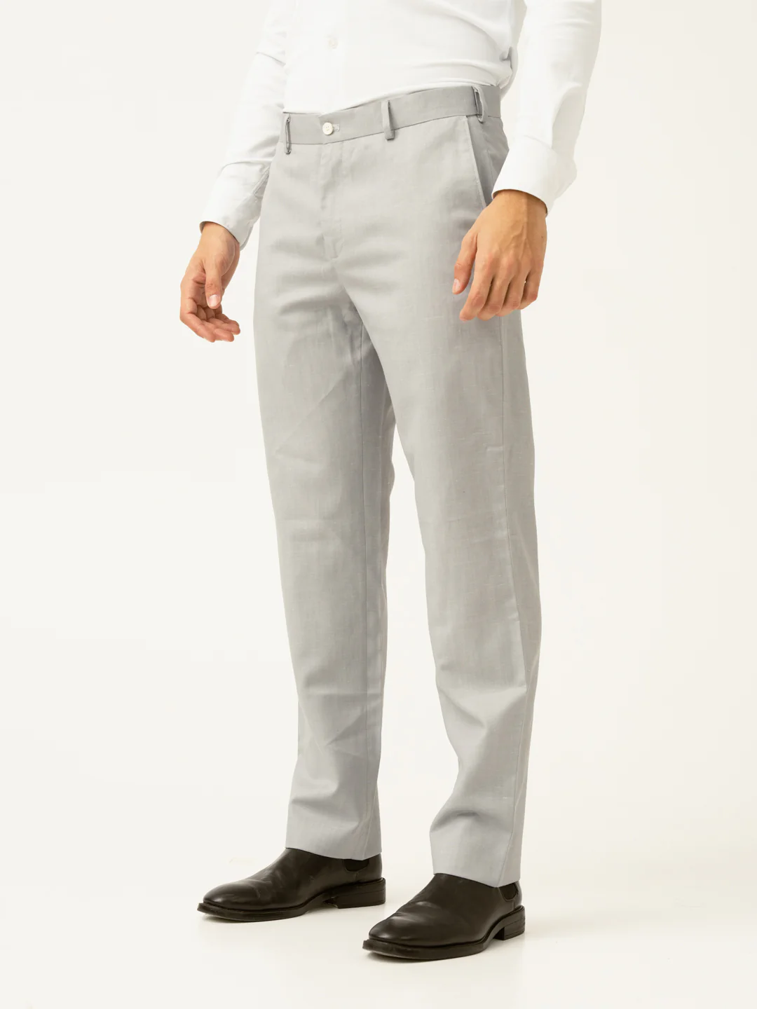Palladium Grey Tropical Wool Linen Pants - Image 10