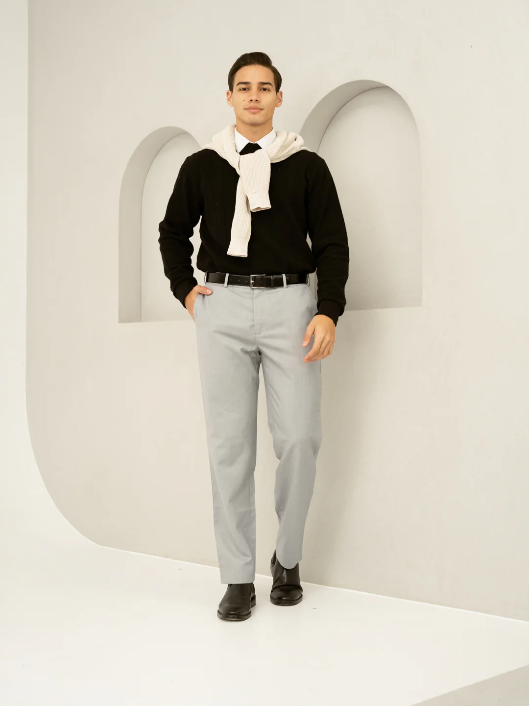 Palladium Grey Tropical Wool Linen Pants - Image 5