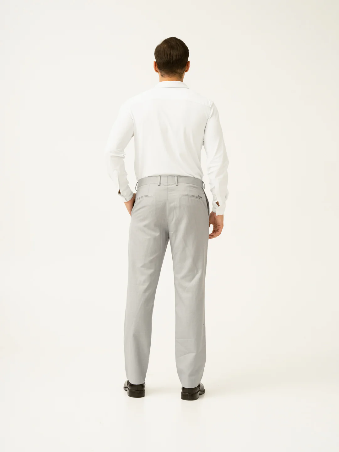 Palladium Grey Tropical Wool Linen Pants - Image 6