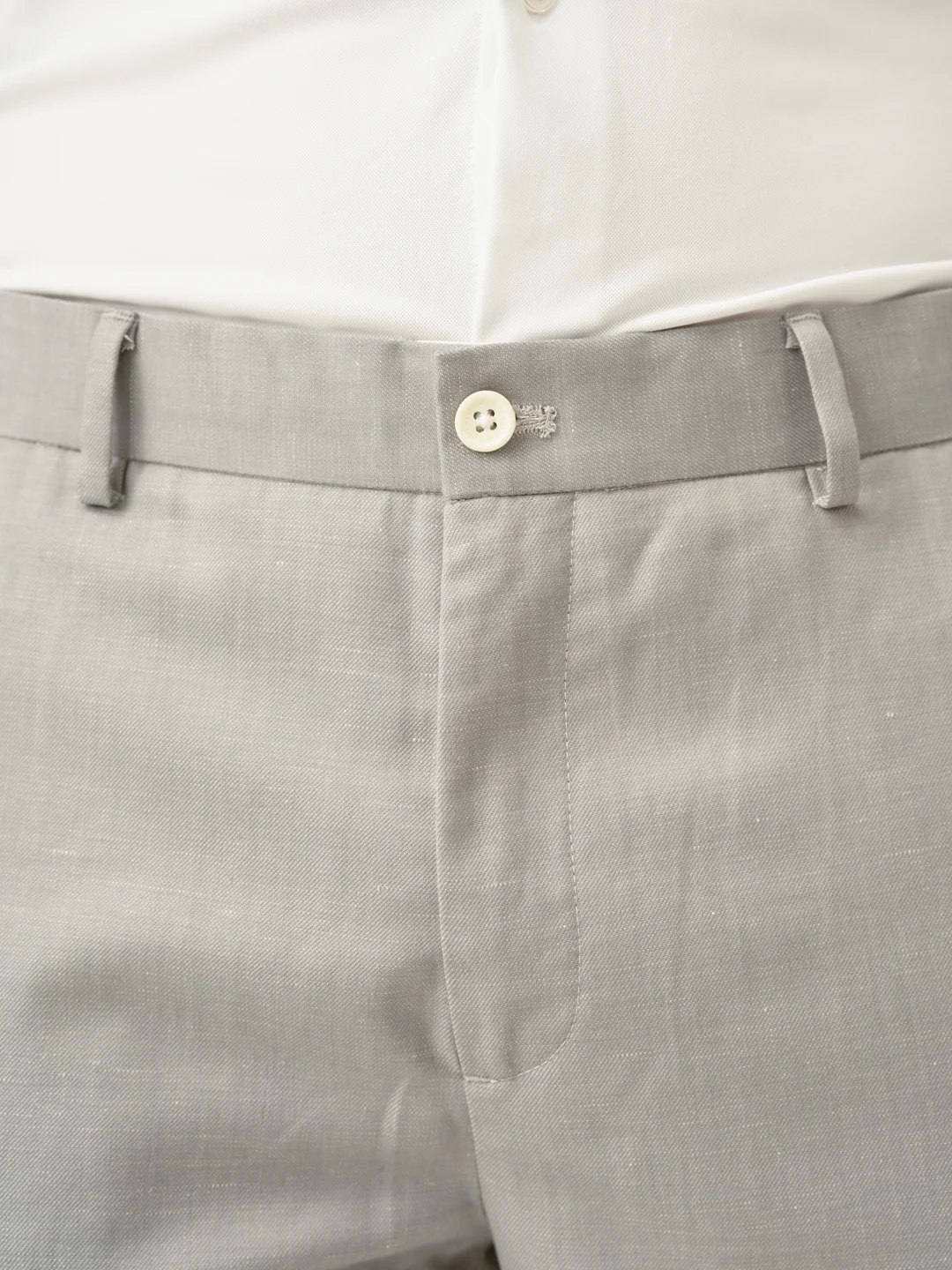 Palladium Grey Tropical Wool Linen Pants - Image 9