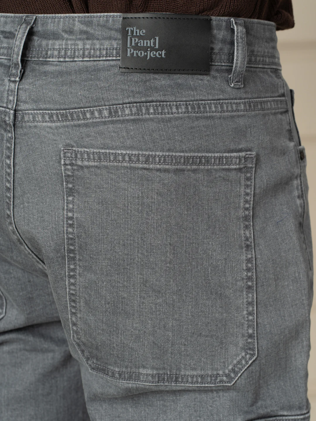 Peak Grey Relaxed Fit Denim Cargos - Image 5