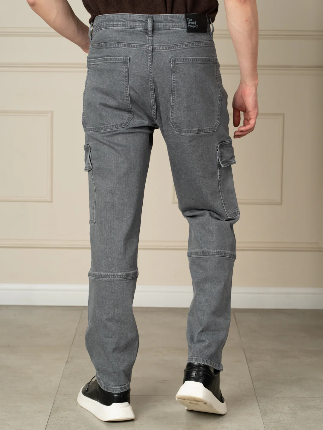 Peak Grey Relaxed Fit Denim Cargos - Image 7