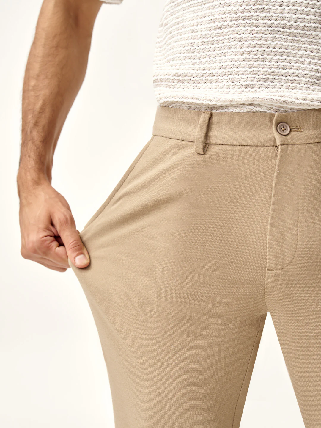 Peanut Brown Plus Size Power-Stretch Pants - Image 3
