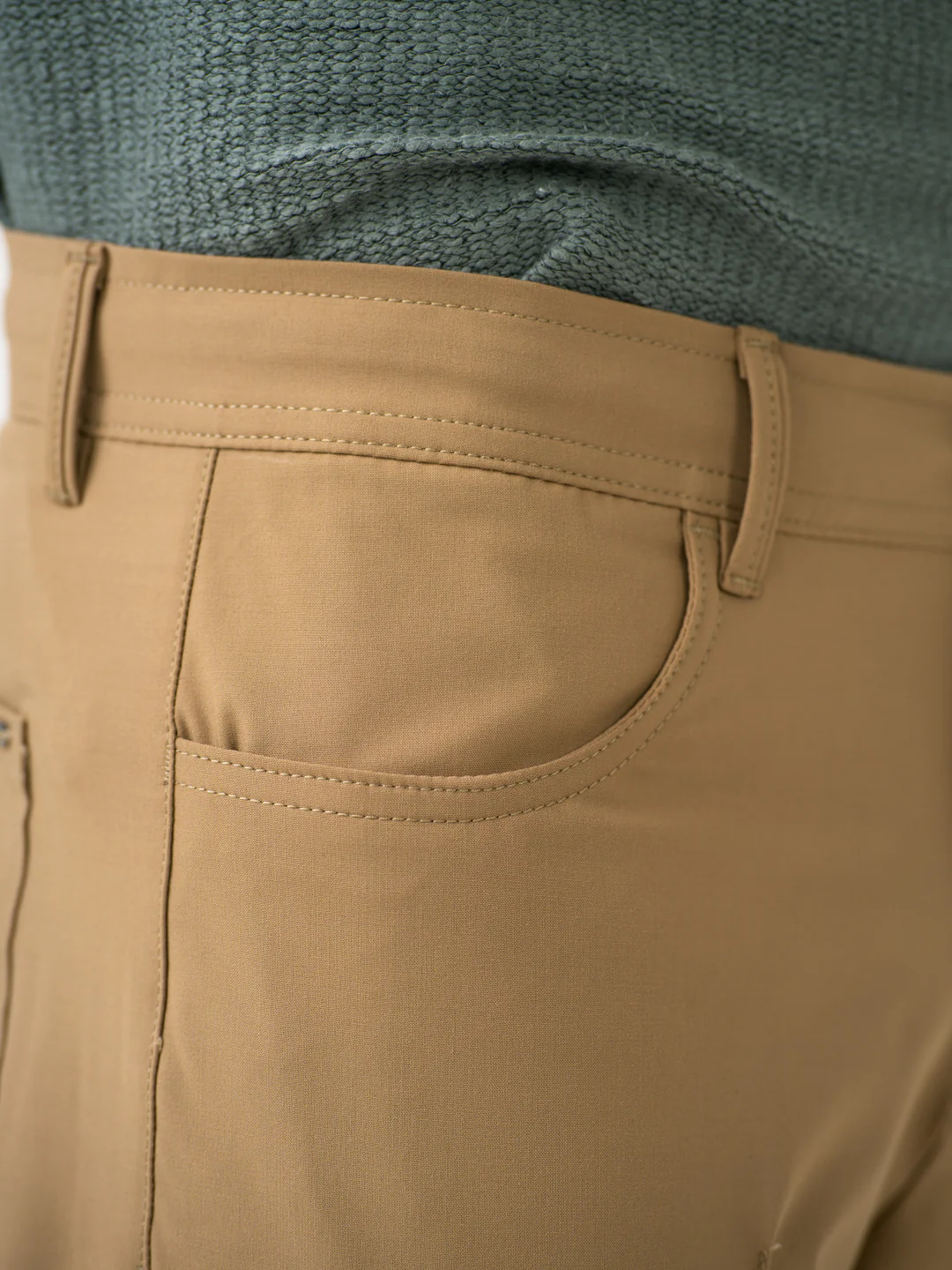 Pecan Khaki Relaxed Fit Korean Pintuck Pants - Image 10