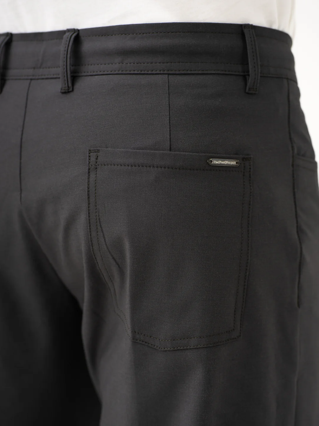 Pewter Grey Relaxed Fit Korean Pintuck Pants - Image 7