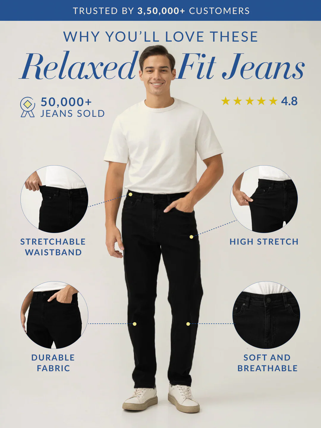 Phantom Black Relaxed Fit Jeans - Image 3