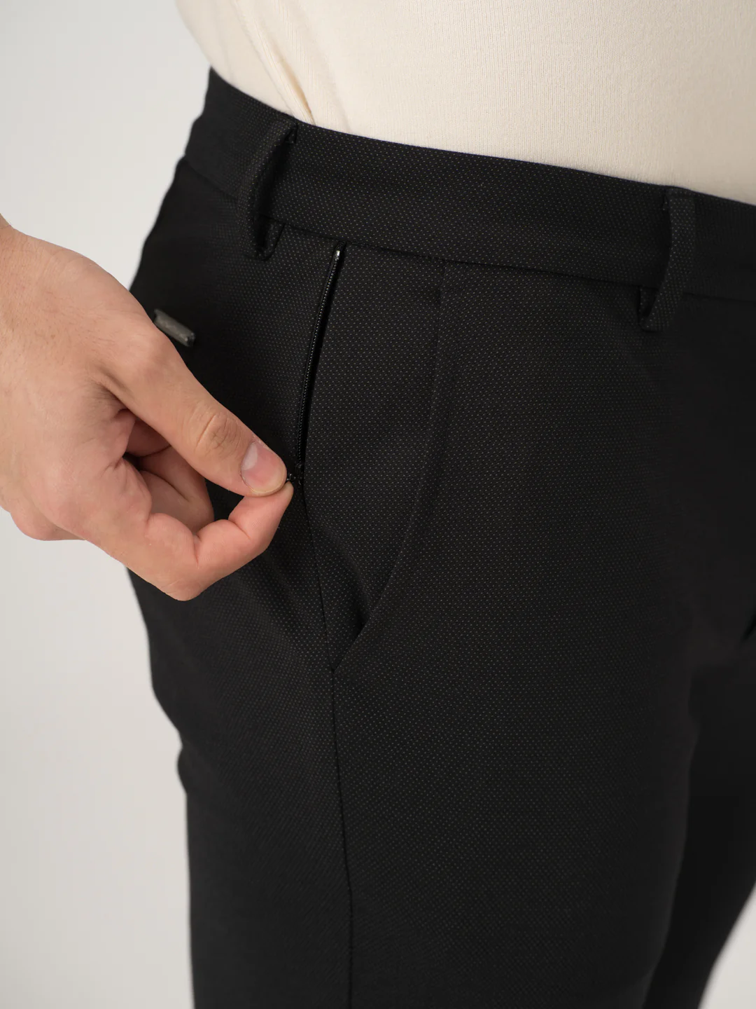 Piano Black Slim Fit Lightweight Power Stretch Pants - Image 5
