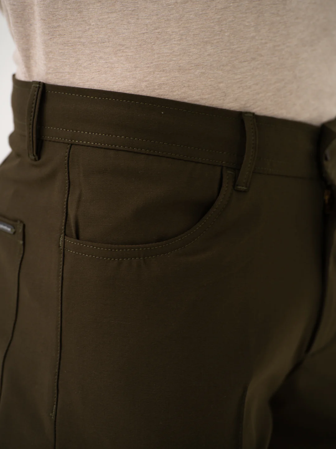 Pine Green Relaxed Fit Korean Pintuck Pants - Image 11