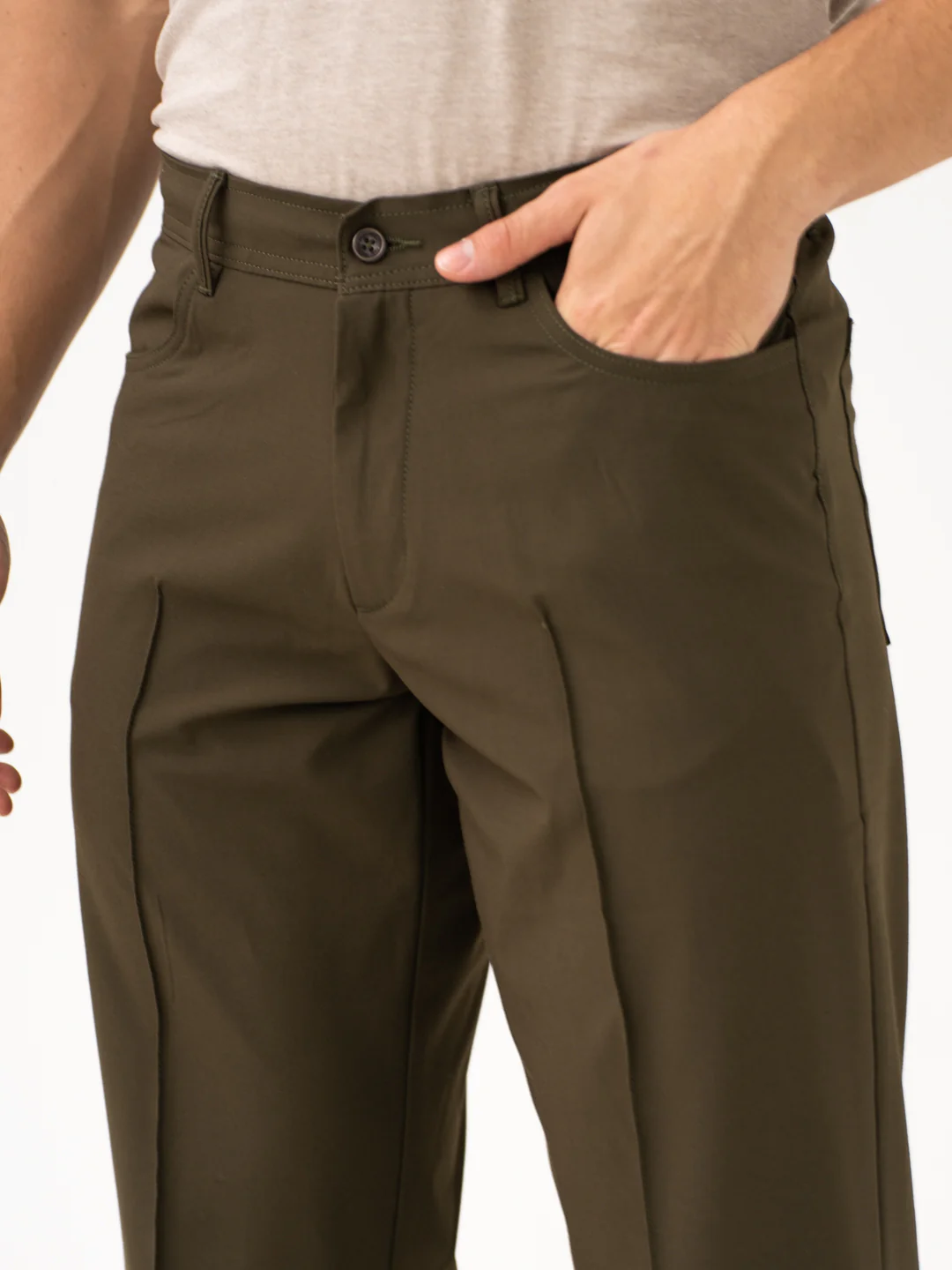 Pine Green Relaxed Fit Korean Pintuck Pants - Image 12