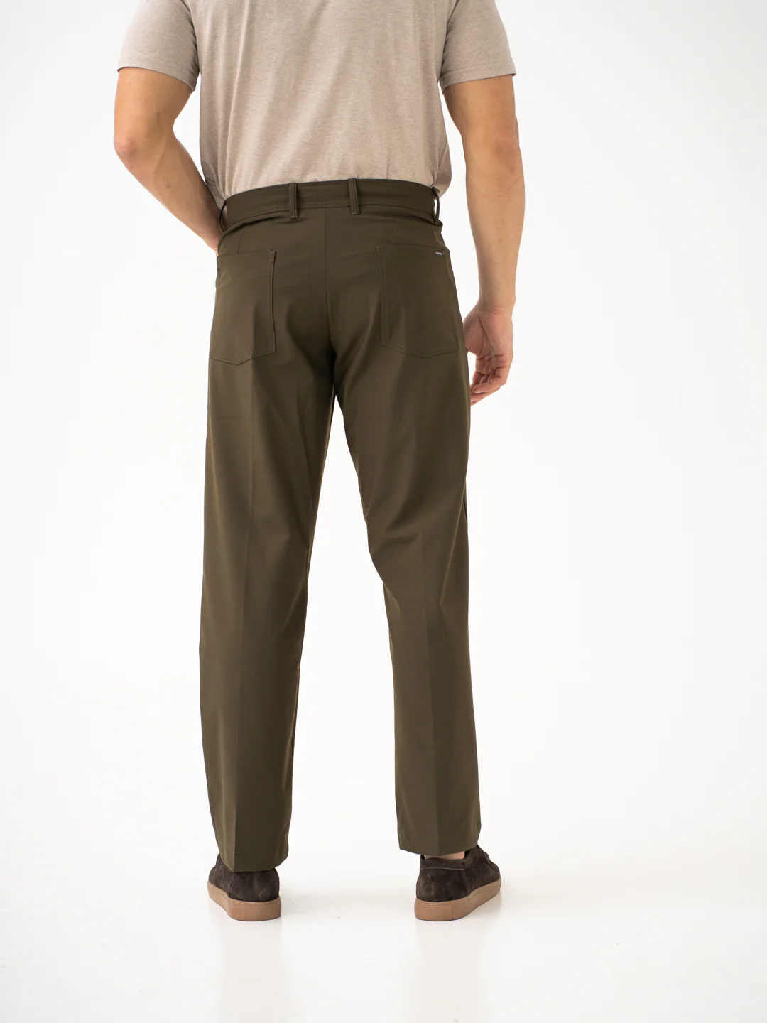 Pine Green Relaxed Fit Korean Pintuck Pants - Image 9