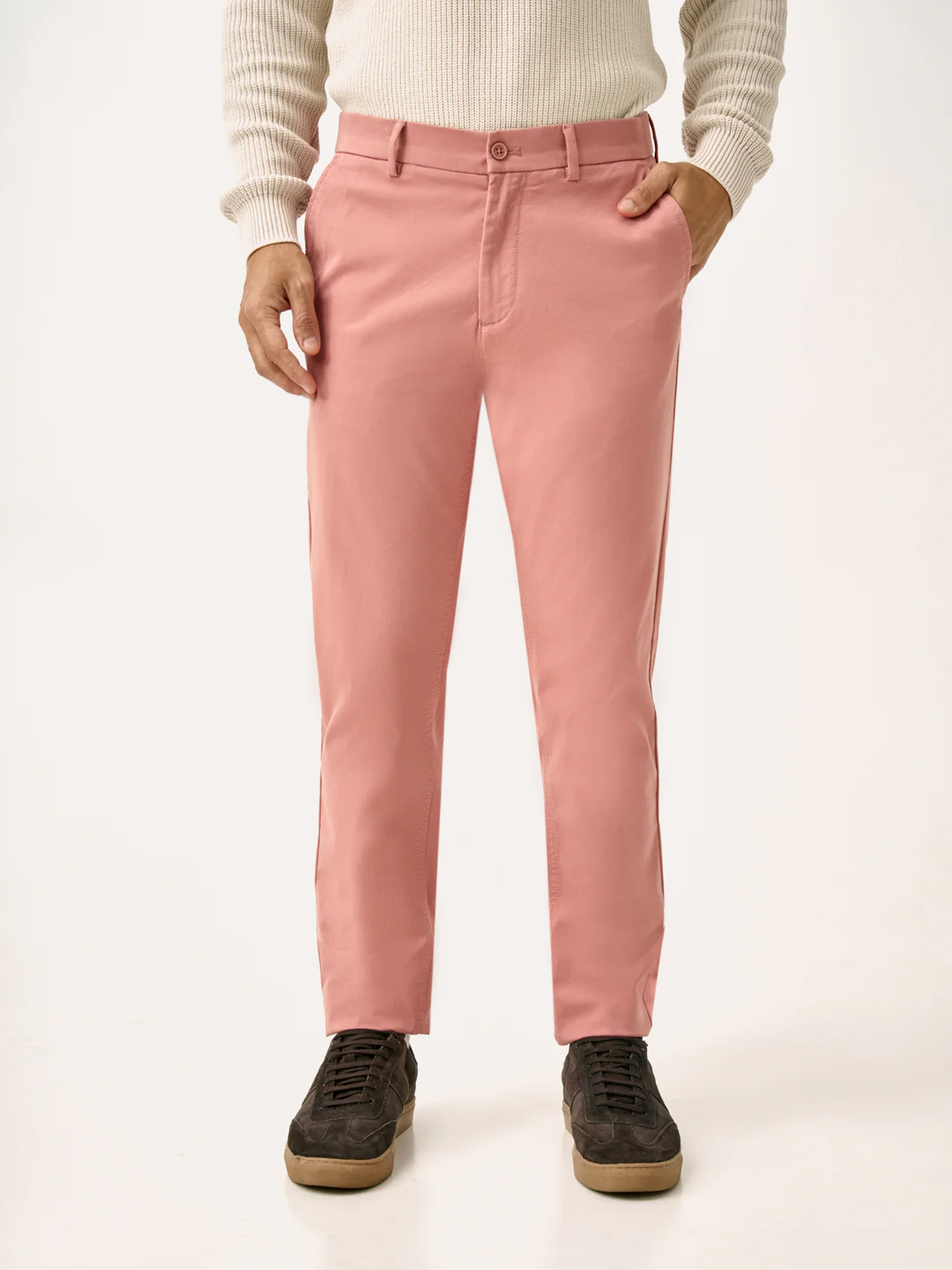 Dive Pink Slim Fit Stretch Chinos - Image 2