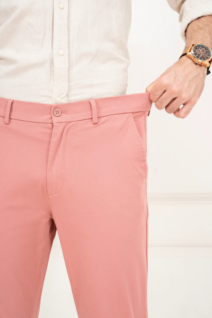 Dive Pink Slim Fit Stretch Chinos - Image 5