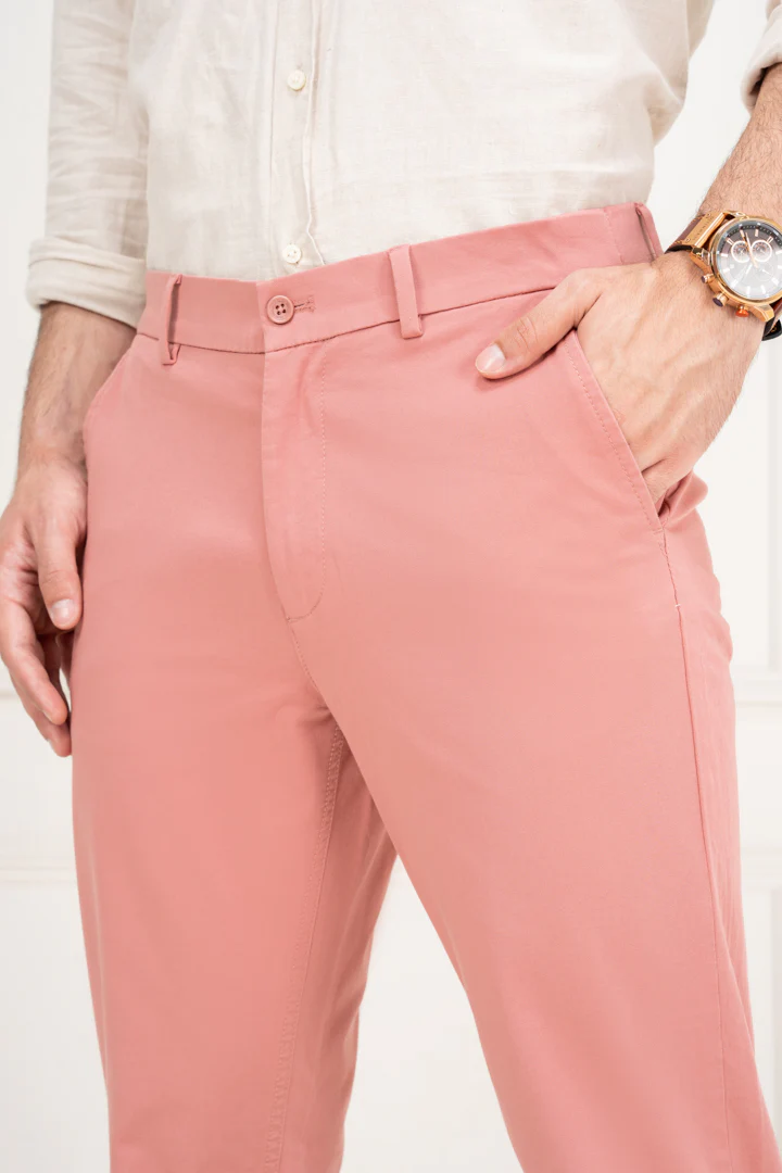 Dive Pink Slim Fit Stretch Chinos - Image 7