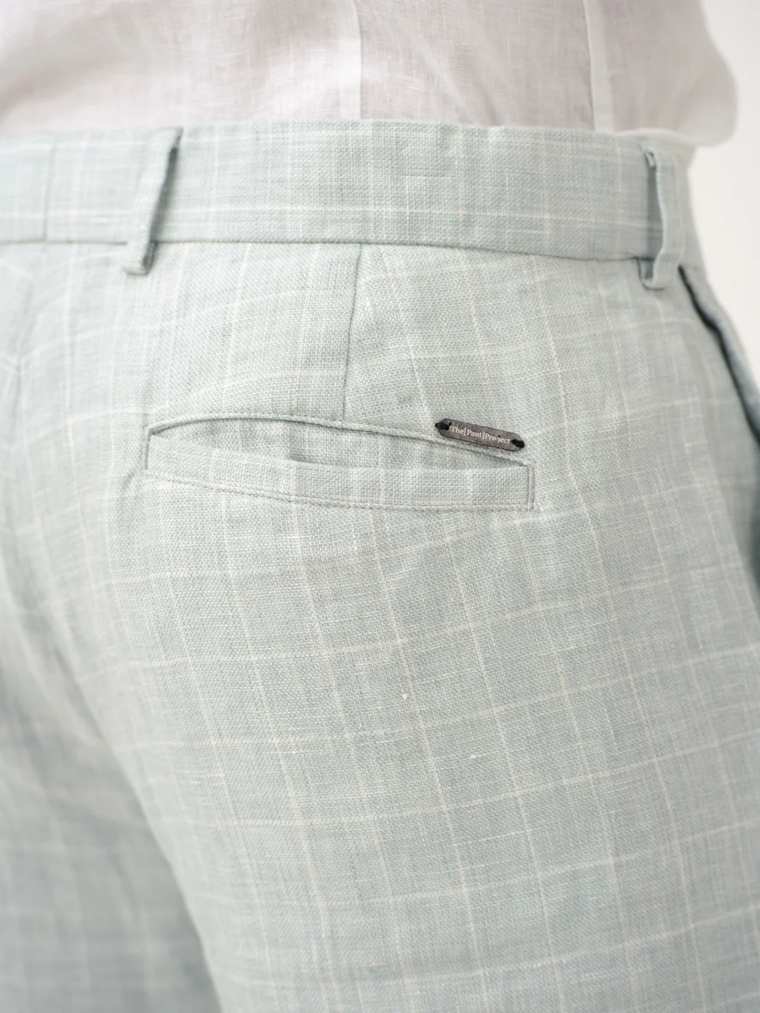 Pista Green Checks 100% Linen Pants - Image 10