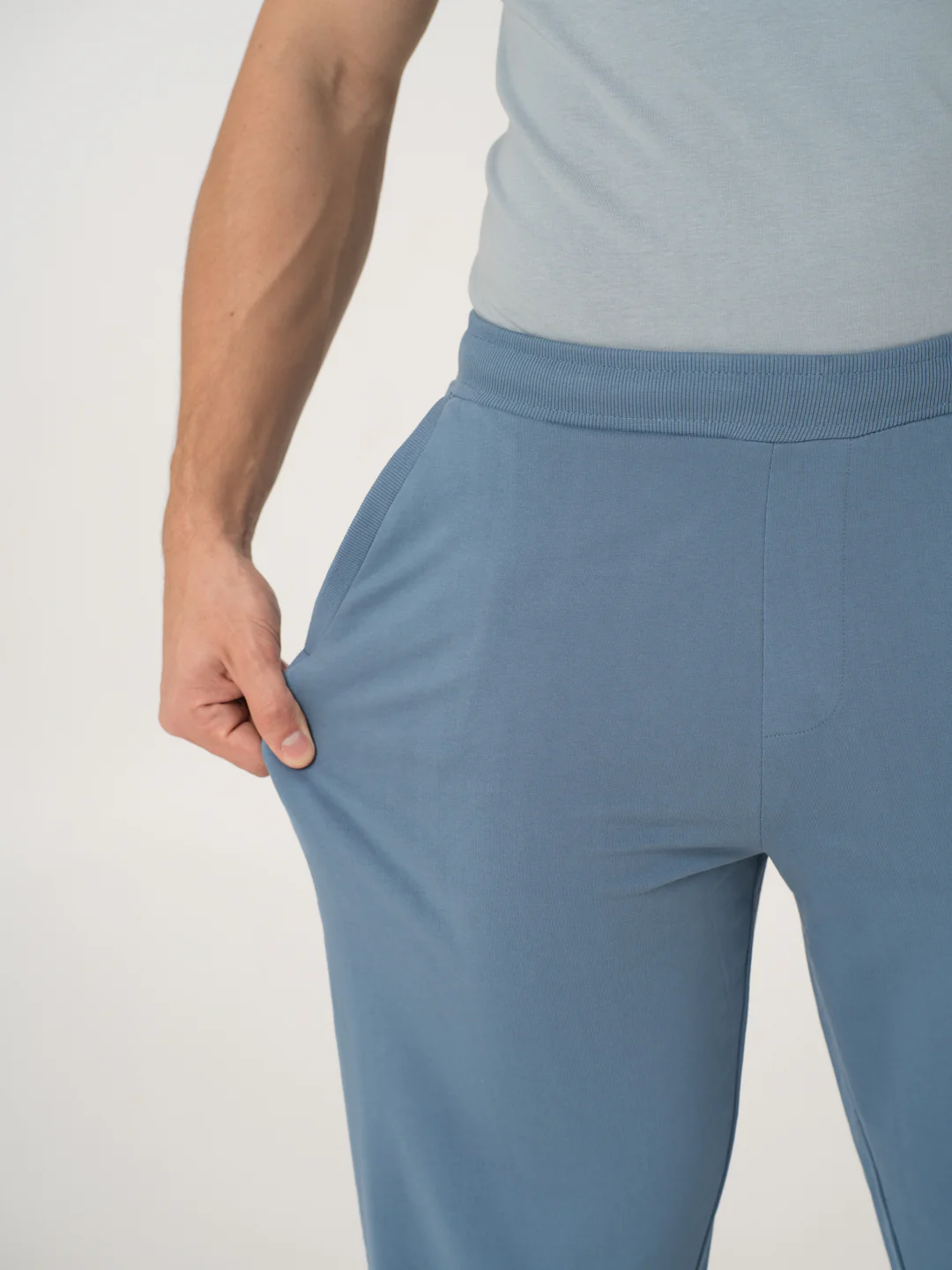 Pixel Blue Cotton Sweatpants - Image 4